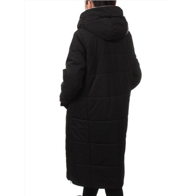 M-9115 BLACK Пальто зимнее женское (верблюжья шерсть)