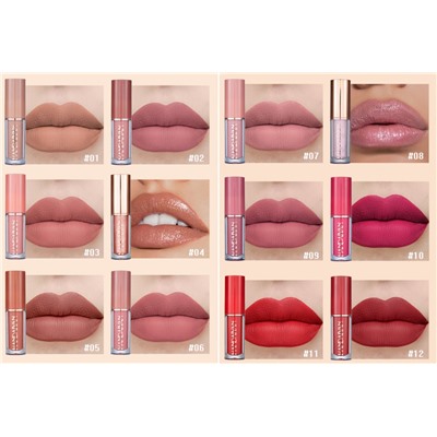 Набор матовых помад 12 штук HANDAIYAN