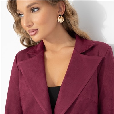 Жакет приталенного силуэта, Шоу-показ (бордовый)