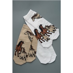 Носки женские Лошадки (набор 3 пары)