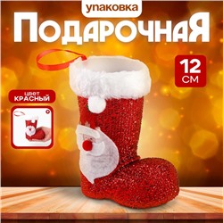 Конфетница «Сапожок», красная