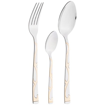 НАБОР СТОЛОВЫХ ПРИБОРОВ AGNESS НА 6 ПЕРСОН 18 ПР.В ДЕРЕВЯННОМ КЕЙСЕ