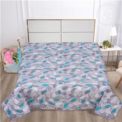 Покрывало стеганое из бязи Серебряные листья Арт Дизайн