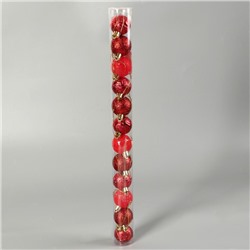 Ёлочные игрушки «Мелодия», шары новогодние, d=4 см, 12 шт., треск, красный