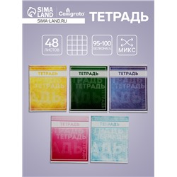 Тетрадь 48 листов в клетку Calligrata «Фактура-2», обложка мелованный картон, блок офсет, МИКС