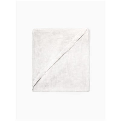 Полотенце - уголок муслиновый Крошка Я, 75×75 см, 100% хлопок, 120 г/м², белый