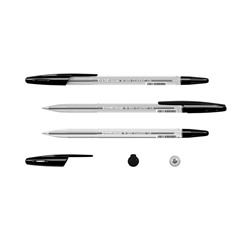 Ручка шариковая ErichKrause R-301 Classic Stick, узел 1.0 мм, чернила чёрные, длина линии письма 2000 метров, штрихкод на ручке