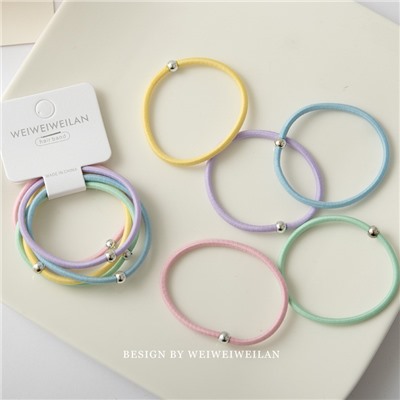 Набор пастельных резинок для волос 5 шт. с Шариком