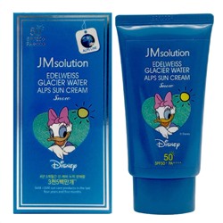 Jmsolution Охлаждающий солнцезащитный крем / Edelweiss Glacier Water Alps Moist Suncream Snow SPF50+/PA++++ Disney Daisy Duck, 50 мл