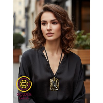 Кулон на кожаном шнурке "Женская грация" Арт КШ2130/08