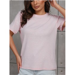 Футболка "Вязаная" розовый меланж