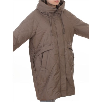 8010 LT. BROWN Куртка демисезонная женская (100 гр. холлофайбер)