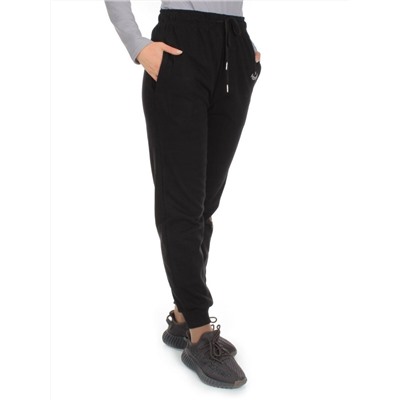 Q-03 BLACK Брюки спортивные женские (85% хлопок, 15% полиэстер)
