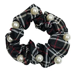 Резинка объемная шелковая с жемчугом ⌀ 9,5 см Р27А тип 1