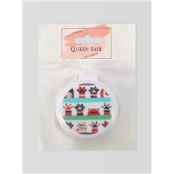 Расчёска массажная «Котики», складная, с зеркалом, d=6.5 см, МИКС