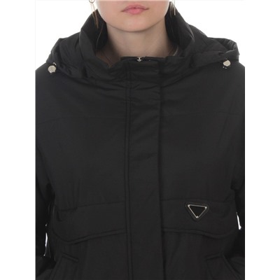 7060 BLACK Куртка демисезонная женская (100 гр. холлофайбер)