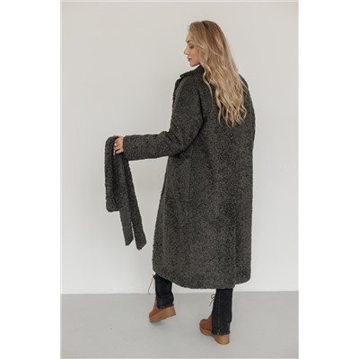 Шубка утеплённая 24558 (серо-зелёный)