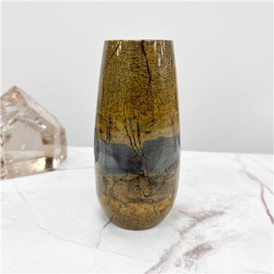 Радуга Самоцветов Ваза из дендритовой Яшмы