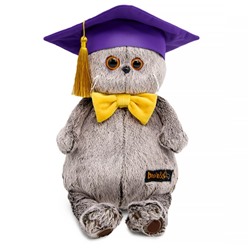 Мягкая игрушка "Кот Басик в академической шапочке" (25 см)