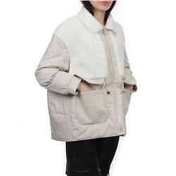 H24-223 LT. BEIGE Куртка демисезонная женская (100 гр. холлофайбер)