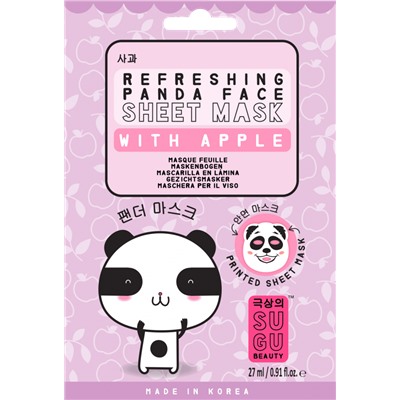 SUGU (Сугу) Refresh с освежающим эффектомing Panda TuchMaske Маска для лица, 1 шт.