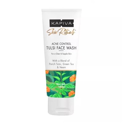 Средство для умывания с Тулси (100 мл), Acne Control Tulsi Face Wash, произв. Kapiva