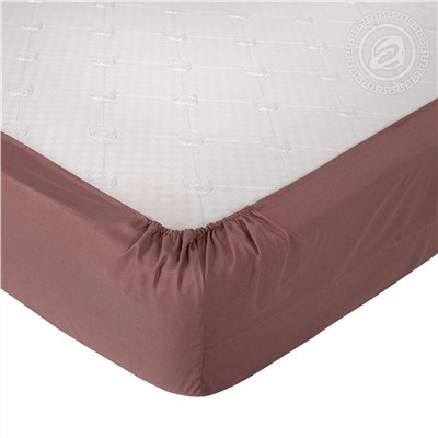 Простыня на резинке из поплина Какао Арт Дизайн