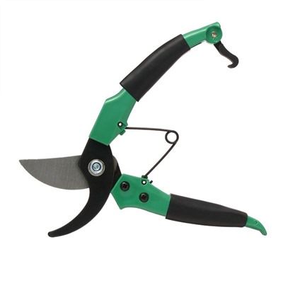 Секатор плоскостной, 8" (20 см), с пластиковыми ручками , Greengo