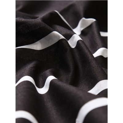 Простыня на резинке Этель 160*200*25 см "Black stripes", 100% хлопок, поплин, 125 гр/м2