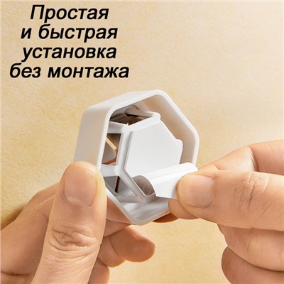 Крючок для микрофибры и полотенец, самоклеящийся, размер: 5.4х4.9х2.2 см КСР-01 слоновая_кость