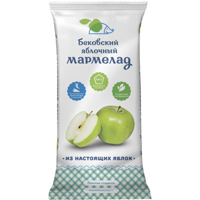 Мармелад Бековский Яблочный 260г/Бековский РПК Октябрь