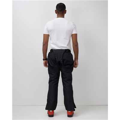 Горнолыжные мужские брюки зимние черного цвета 9800Ch