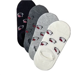 Japanese cartoon cat jacquard boneless socks for women cotton age-reducing versatile silicone anti-slip and shallow mouth invisible socks