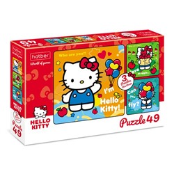 ПАЗЛЫ 49эл 190х190мм 3картинки в 1коробке Hello Kitty 49ПЗ5_22702/Россия