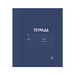 Тетрадь 12 листов в узкую линию Calligrata «Однотонная Классика. Эконом», серые листы, МИКС