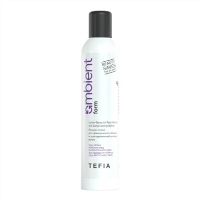 Лосьон-спрей для прикорневого объема и укладки волос, Form Lotion-Spray for Root Volume and Long-Lasting Styling, Ambient, TEFIA, 250 мл