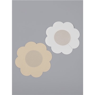 Стикини на грудь «Цветок», набор - 5 пар, на клеевой основе, 6×6 см, бежевая