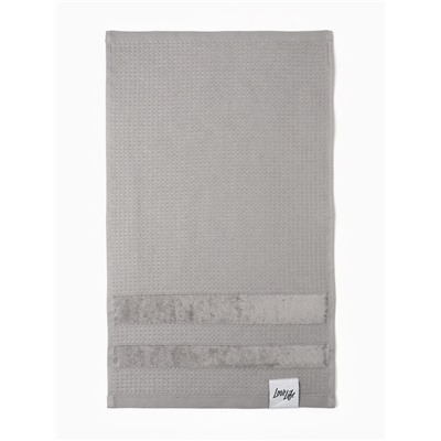 Полотенце махровое LoveLife «Макан» 30×50 см, серое, 100% хлопок, 480 г/м²