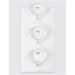 3pk Boys' Easy Iron School Shirts (2-16 Yrs)