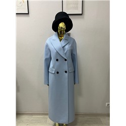 Пальто женское демисезонное 26102/о (голубой/рубчик )