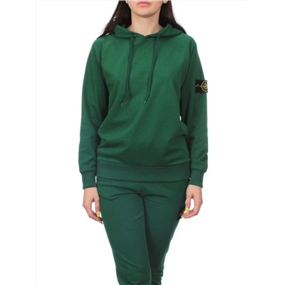 E102 GREEN Костюм спортивный женский (хлопок 90%, полиэстер 10%)