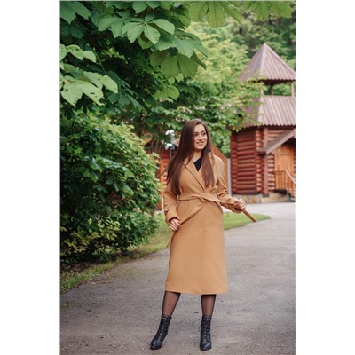 Пальто женское демисезонное 22555  (кэмел)