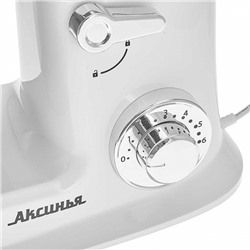 Миксер 1200 Вт с чашей 5 л планетарный многофункциональный АКСИНЬЯ КС-407 белый