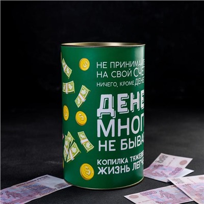 Копилка XXL «Денег много не бывает», 20×12.5 см