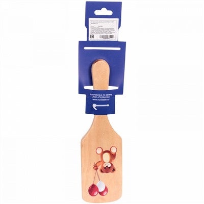 Расческа массажная детская "Baby brush" Медвежонок, цвет корич, 22*6,5см