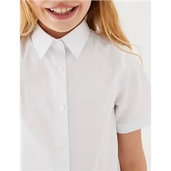 3pk Girls' Easy Iron School Shirts (2-16 Yrs)