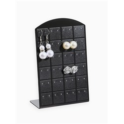 Подставка под серьги QF, 24 пары, 8×2×13.5 см, чёрная