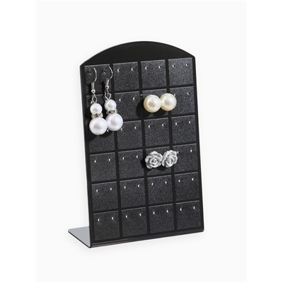 Подставка под серьги QF, 24 пары, 8×2×13.5 см, чёрная