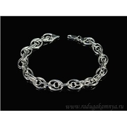 Браслет С925 с родиевым покрытием 21,5см, 8,6гр.