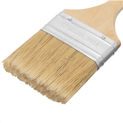 Кисть плоская "Евро" 3", натуральная щетина, деревянная ручка MTX